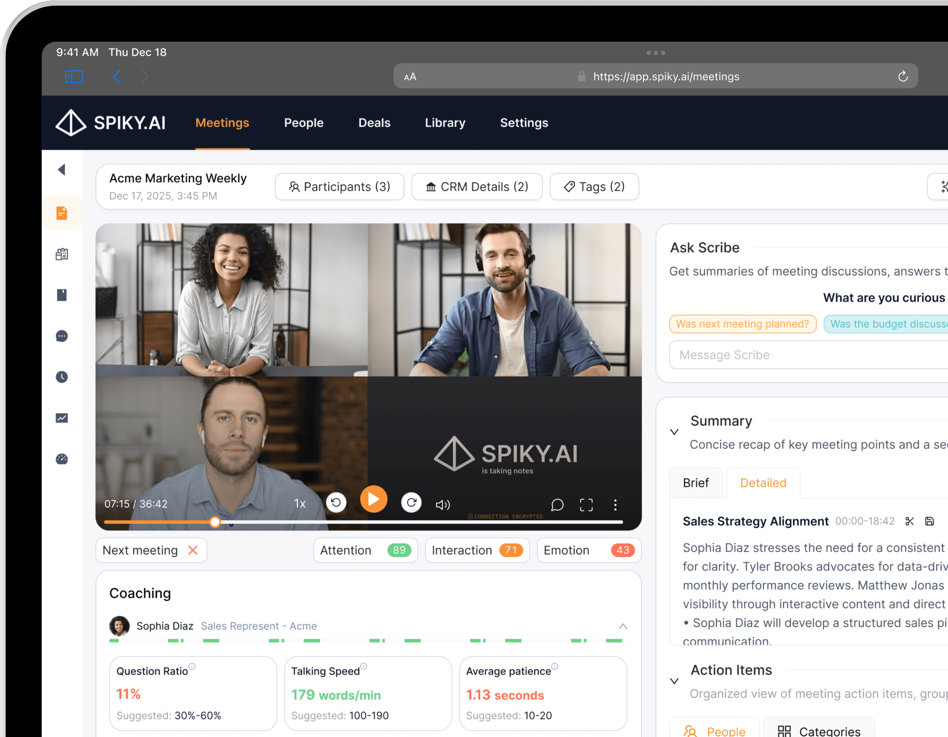 A video chat interface displaying multiple participants engaged in a conversation.
