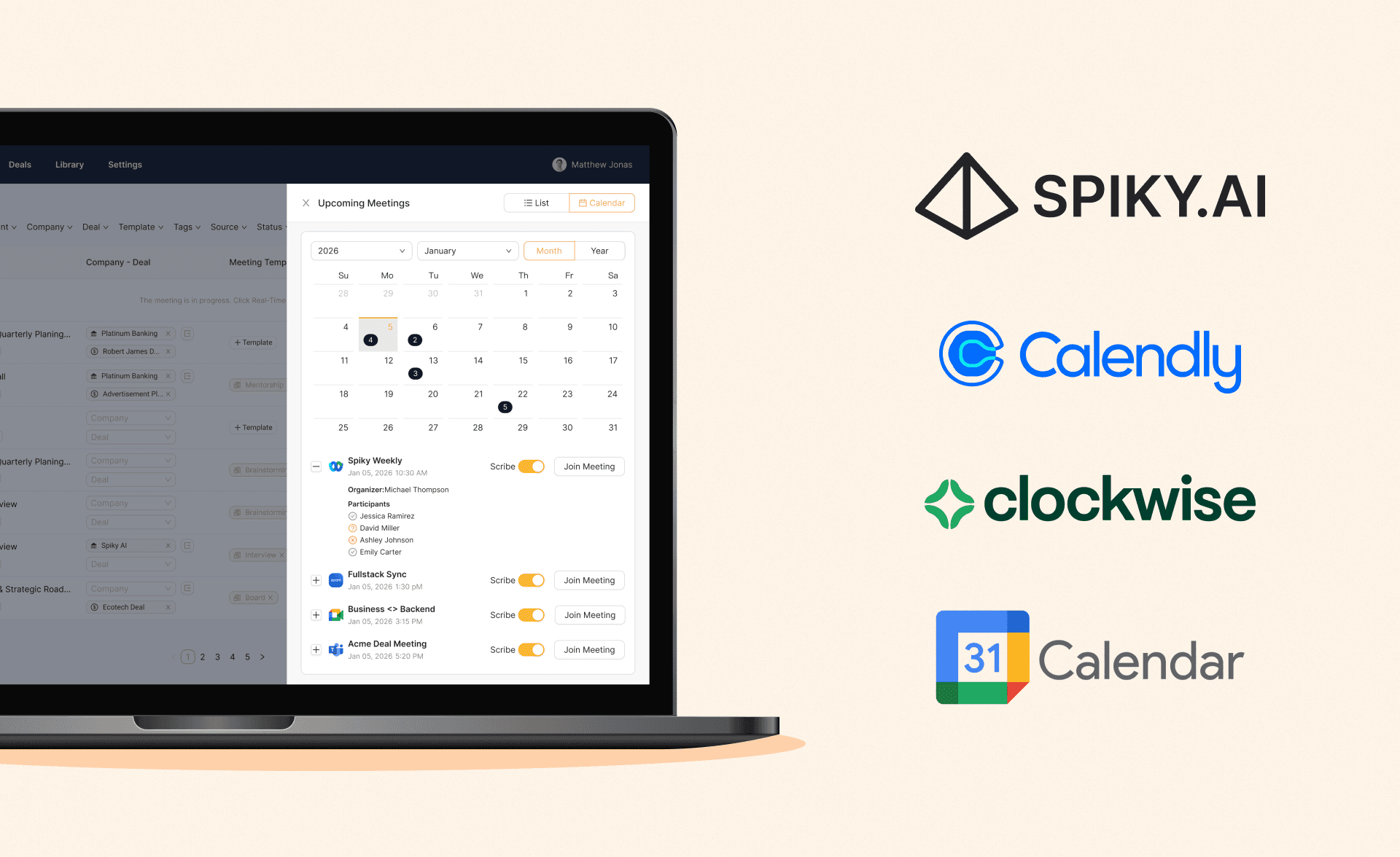 AI-powered meeting scheduling automation compared across Spiky, Calendly, Clockwise, and Google Calendar for modern sales teams