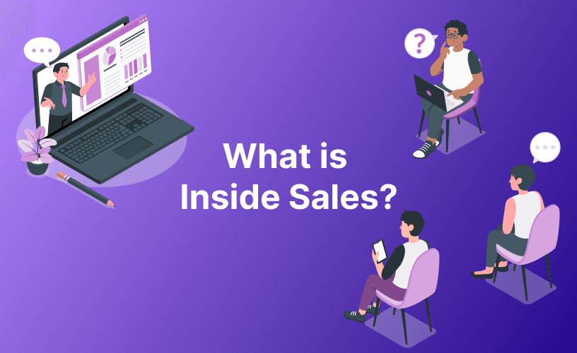 A graphic illustration of inside sales, emphasizing the importance of building relationships with customers through virtual interactions.