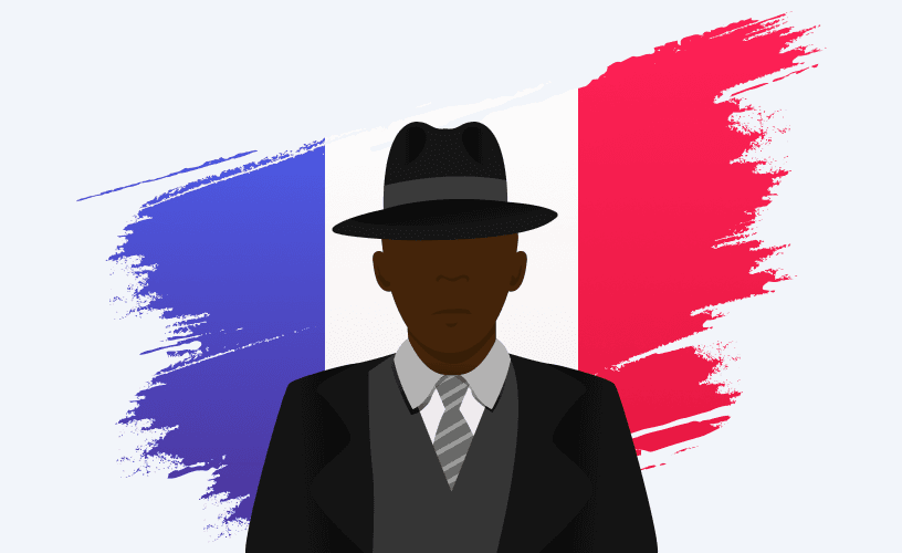 A suited man Netflix's Lupin proudly holds the French flag and discovers parallels between and meeting analysis software.
